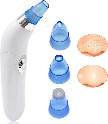 Vacuum Blackhead Remover, Face Suction Pore Vacuum Cleaner For Acne, Oil, Dirt, Dead Skin, 4 Suction Head Facial Pore Vacuum Kit