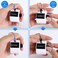 Radiotronics Pack Hand Tally Counter 4 Digital Mechanical Palm Click Counter with Finger Ring, for Sport Stadium Coach Referees Row School Event (Black and White)