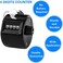Radiotronics Pack Hand Tally Counter 4 Digital Mechanical Palm Click Counter with Finger Ring, for Sport Stadium Coach Referees Row School Event (Black and White)