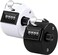Radiotronics Pack Hand Tally Counter 4 Digital Mechanical Palm Click Counter with Finger Ring, for Sport Stadium Coach Referees Row School Event (Black and White)