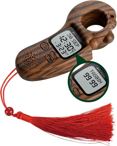 Islamic Prayer Time and Athan Sound Reminder Digital Tasbih Counter, Full Azan Clock for USA and Worldwide, Portable