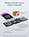 Wireless Charger 3 in 1, Magnetic Foldable Wireless Charging Station for iPhone 13/12/11 Pro Max/X/Xs Max/8/8 Plus, AirPods 3/2/pro