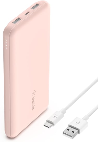 10000mAh portable power bank, 10K USB-C portable charger with 1 USB-C port and 2 USB-A ports, battery pack for up to 15W charging for iPhone, Samsung