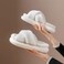 Thick soled Fluffy Fuzzy slippers,Band Memory Foam House Shoes, open toe slip-on indoor outdoor slippers For Men And Women