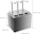 Stainless Steel Condiment Pump Station with 35ml Squeeze Capacity, Condiment Pump Dispenser for Salad Jam Seasoning Sauce Squeezer(2L Triple Pump)