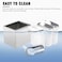 Stainless Steel Condiment Pump Station with 35ml Squeeze Capacity, Condiment Pump Dispenser for Salad Jam Seasoning Sauce Squeezer(2L Triple Pump)