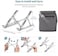 Adjustable Laptop Stand, Portable Aluminium Laptop Riser Laptop Holder for Desk, Foldable Ventilated Cooling Computer Support Stand for Apple MacBook Pro