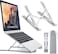 Laptop Stand for Desk, Adjustable Laptop Riser ABS+Silicone Foldable Portable Laptop Holder, Ventilated Cooling Notebook Stand