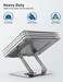 Radiotronics Laptop Stand with 360° Rotating Base, Ergonomic Computer Riser for Desk, Adjutable Height Muti-Angle, Foldable Laptop Mount, Stable Metal Holder Support 10-15.6