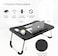 Portable Folding Laptop Desk, Adjustable Lap Tray Notebook Stand, Foldable Non-Slip Legs Reading Table Tray for working, studying, camping 60x40x28cm Black