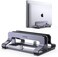 Vertical Laptop Holder Upgraded 2 Slots Laptop Stand for Desk Adjustable Width Vertical Macbook Notebook Stand for Office