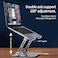 Radiotronics Aluminium Laptop Stand with Cooling Fan, Adjustable Laptop Cooler, Ergonomic Foldable Computer Stand for Laptop