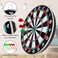 12 inch Grid Dart Board with 4 Darts for Steel Tip Darts Tournament Dartboard with Staple-Free Ultra-Thin Wire Spider Indoor or Outdoor