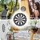 12 inch Grid Dart Board with 4 Darts for Steel Tip Darts Tournament Dartboard with Staple-Free Ultra-Thin Wire Spider Indoor or Outdoor