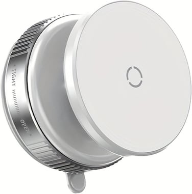 Vacuum Suction Phone Mount for Car Wireless Stand Magnetic Phone Holder for Car Black Rotation Magnetic Car Cell Phone Holder Suction Cup Car Phone Mount (white)