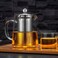 Glass Teapot Stovetop Safe - Tea Kettle with Removable Food Grade Stainless Steel Infuser &amp; Lid for Blooming and Loose Leaf Tea Maker - 32oz/950ml