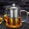 Glass Teapot Stovetop Safe - Tea Kettle with Removable Food Grade Stainless Steel Infuser &amp; Lid for Blooming and Loose Leaf Tea Maker - 32oz/950ml