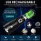 Rechargeable LED Flashlights High Lumens, 150000 Lumens Super Bright Tactical Handheld Flash Light, Powerful Emergency Linternas, Zoomable
