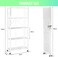 Foldable Storage Shelves 5 Tier, Storage Racks Kitchen Cabinet, Shelf Storage Multipurpose Rack for Living Room Bedroom Kitchen Garage