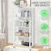 Foldable Storage Shelves 5 Tier, Storage Racks Kitchen Cabinet, Shelf Storage Multipurpose Rack for Living Room Bedroom Kitchen Garage