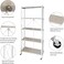 5-Tier Foldable Metal Storage Shelves &ndash; White