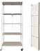5-Tier Foldable Metal Storage Shelves &ndash; White