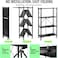 Foldable Storage Organizer 4 Tier, Storage Shelves Kitchen Cabinet Storage Rack, Shelf Storage Multipurpose Rack for Living Room Bedroom Kitchen Garage Black