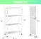 Foldable Storage Organizer 4 Tier, Storage Shelves Kitchen Cabinet Storage Rack, Shelf Storage Multipurpose Rack for Living Room Bedroom Kitchen Garage White
