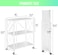 Radiotronics Storage Shelves Kitchen Cabinet Storage Rack with Caster Wheels, Multi-Shelf Foldable Storage Shelves for Living Room Bedroom Kitchen, white