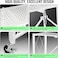 Radiotronics Storage Shelves Kitchen Cabinet Storage Rack with Caster Wheels, Multi-Shelf Foldable Storage Shelves for Living Room Bedroom Kitchen, white