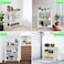 Radiotronics Storage Shelves Kitchen Cabinet Storage Rack with Caster Wheels, Multi-Shelf Foldable Storage Shelves for Living Room Bedroom Kitchen, white