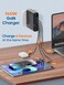 140W GaN USB-C Charger, 6-Port Fast Charging Station with PD3.0 &amp; QC5.0, Desktop/Wall Travel Adapter with UK/EU/US Plugs