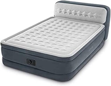 64448 King-Size Inflatable Mattress Airbed With Headboard Ultra Plush