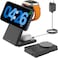 3 in 1 Wireless Charging Station, Foldable Magnetic Charger Stand for Multiple Devices, Wireless Charger for iPhone, Apple Watch, AirPods