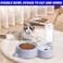 Automatic Pet Feeder with Water Dispenser   Stainless Steel Dog &amp; Cat Food Bowl Set   2-in-1 Food and Water Bowl, Non-Slip Design for Small Dogs and Cats, Gray