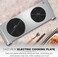 Double Hot Plate - Twin Cooktop, 2500W Power, Adjustable Thermostat, Overheat Protection, Die Cast Iron Hotplates, Stainless Steel Body, Easy Control, Power indicator light