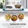 Double Hot Plate - Twin Cooktop, 2500W Power, Adjustable Thermostat, Overheat Protection, Die Cast Iron Hotplates, Stainless Steel Body, Easy Control, Power indicator light