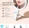 Rechargeable Travel Makeup Vanity Mirror with Lights, Portable 1X/10X Magnifying Mirror with Light, 3 Colors, Brightness Adjustable