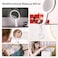 Rechargeable Travel Makeup Vanity Mirror with Lights, Portable 1X/10X Magnifying Mirror with Light, 3 Colors, Brightness Adjustable