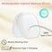 Compact LED Magnifying Travel Makeup Mirror 1X/10X Magnification Small Hand Pocket Mirror 3 Light Colors Dimmable Double Sided USB Rechargeable Touch Screen
