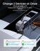 USB-C Car Charger, 75W Max Ultra-Compact Type-C Fast Car Charger with Built-In Retractable Cable Car Adapter for iPhone 15/14 Series, Samsung S24/S23, MacBookPro/Air, iPad