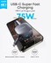 USB-C Car Charger, 75W Max Ultra-Compact Type-C Fast Car Charger with Built-In Retractable Cable Car Adapter for iPhone 15/14 Series, Samsung S24/S23, MacBookPro/Air, iPad
