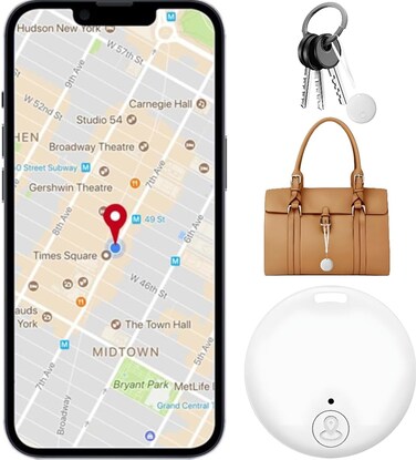 Radiotronics Smart Finder Bluetooth Smart Air Tag Anti Lose Reminder key Finder Works with Android/IOS Tracker AirTag for Keys, Kids, Elderly, Pet, Bags and Wallets (White)