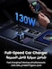130W Type C Car Fast Charger, 3-Port Macbook USB Car Power Adapter With 100W USB C Cable, Automobile Charger Plug for Samsung S25 Series, iPhone, Steam Deck, Macbook