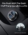 Car Charger, Mini 24W 4.8A Metal Dual USB Car Charger, PowerDrive 2 Alloy Flush Fit Car Adapter with Blue LED, for iPhone 16/15/14/13/12, Samsung, Huawei, Xiaomi, Redmi