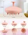 Silicone Scalp Massager Shampoo Brush for Shower, Scalp Scrubber with Soft Bristles for Hair Growth &amp; Dandruff Treatment, Wet Dry Hair Massager for All Hair Types of Women (Pink)