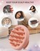 Silicone Scalp Massager Shampoo Brush for Shower, Scalp Scrubber with Soft Bristles for Hair Growth &amp; Dandruff Treatment, Wet Dry Hair Massager for All Hair Types of Women (Pink)
