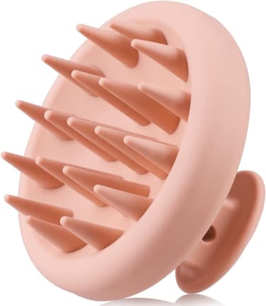 Silicone Scalp Massager Shampoo Brush for Shower, Scalp Scrubber with Soft Bristles for Hair Growth &amp; Dandruff Treatment, Wet Dry Hair Massager for All Hair Types of Women (Pink)