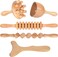 Wood Therapy Massage Tools 5-in-1 Lymphatic Drainage Massager Professional Maderoterapia Kit Wooden Massager Body Sculpting Tools for Muscle Pain Relief