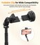 180cm Automatic Tripod Selfie Stick, 360&deg; Roatation Phone Tripod Stand with Magnetic Remote, Phone Tripod for Travel,Tall Smartphone Tripod Compatible with Phone(Black)